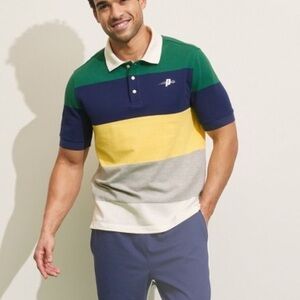Prince x Target Pickleball cotton‎ blend striped stretch polo